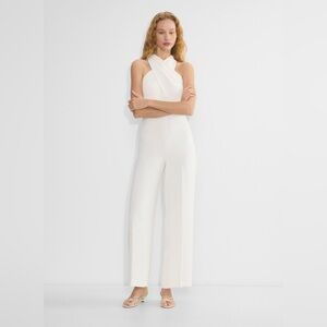 Aritzia Wilfred Pageturner Japanese Crepe halter jumpsuit
